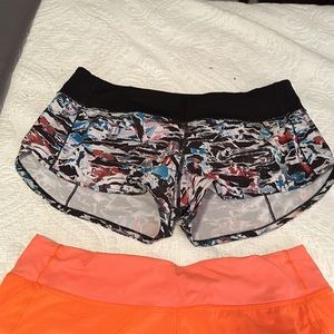 Lululemon speed up shorts Sz multi-color print